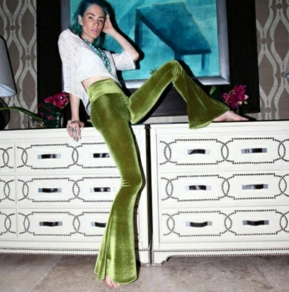 tanyrae Pants - VELVET 16 5" (33") FLARE Bell Bottoms! Med - Large